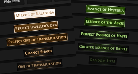 Loot filter Themes
